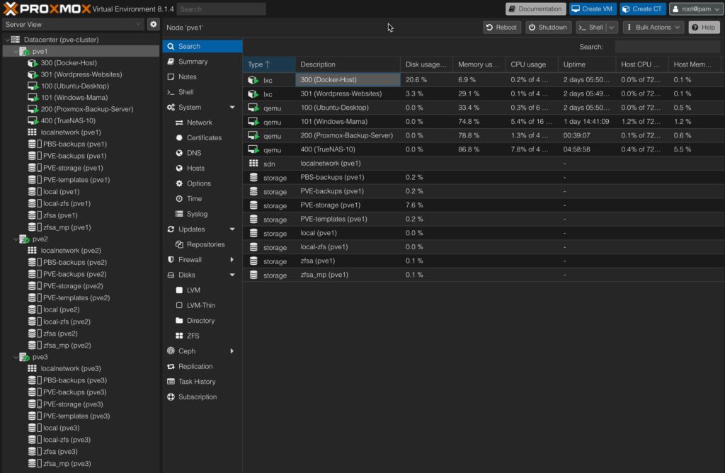 Proxmox Cluster Configuration