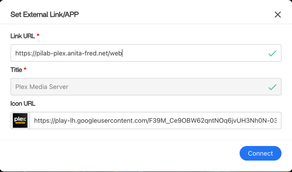 App Shortcut for Plex Media Server